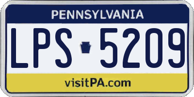 PA license plate LPS5209