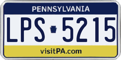 PA license plate LPS5215