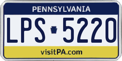 PA license plate LPS5220