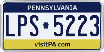 PA license plate LPS5223