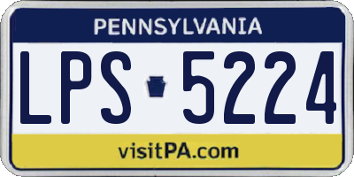 PA license plate LPS5224