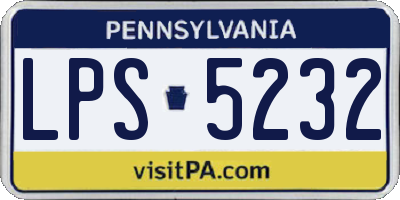 PA license plate LPS5232