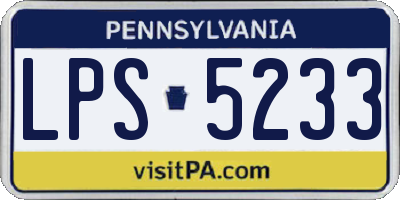 PA license plate LPS5233