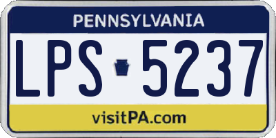 PA license plate LPS5237
