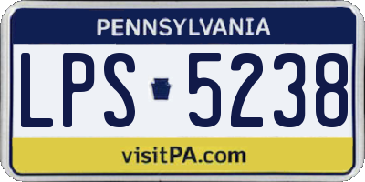 PA license plate LPS5238
