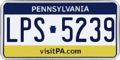 PA license plate LPS5239