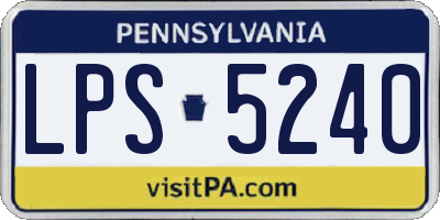PA license plate LPS5240