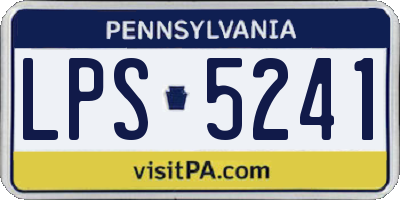 PA license plate LPS5241