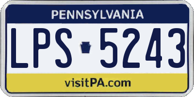 PA license plate LPS5243