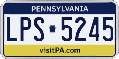 PA license plate LPS5245
