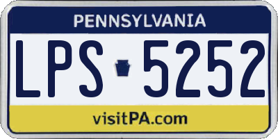 PA license plate LPS5252
