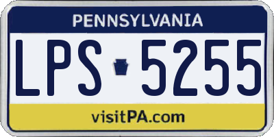 PA license plate LPS5255