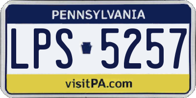 PA license plate LPS5257