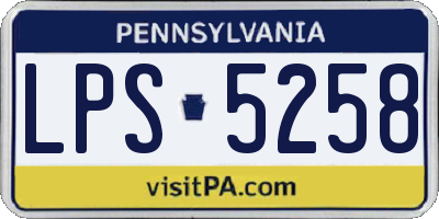 PA license plate LPS5258