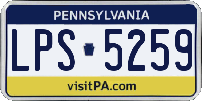 PA license plate LPS5259