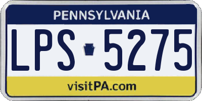 PA license plate LPS5275
