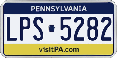 PA license plate LPS5282
