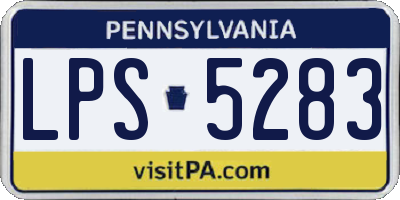 PA license plate LPS5283
