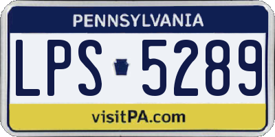 PA license plate LPS5289