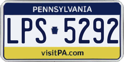 PA license plate LPS5292