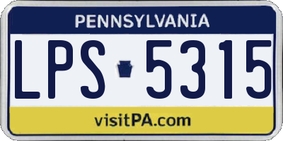 PA license plate LPS5315