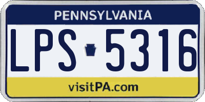 PA license plate LPS5316