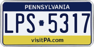 PA license plate LPS5317