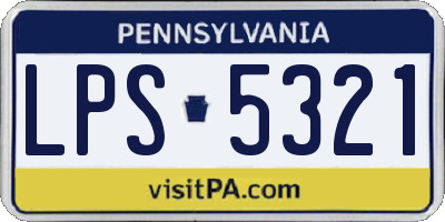 PA license plate LPS5321