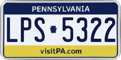 PA license plate LPS5322