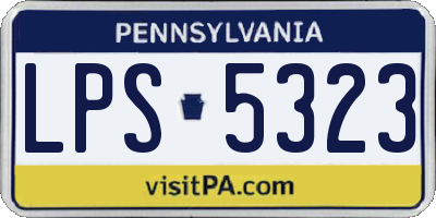 PA license plate LPS5323