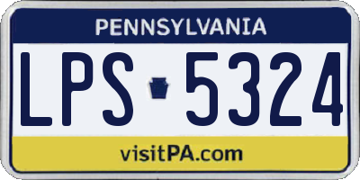 PA license plate LPS5324