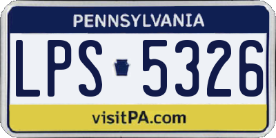 PA license plate LPS5326