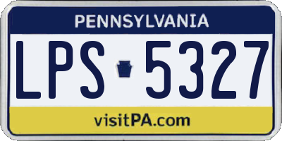 PA license plate LPS5327