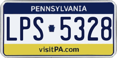 PA license plate LPS5328