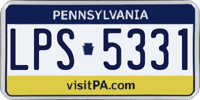PA license plate LPS5331
