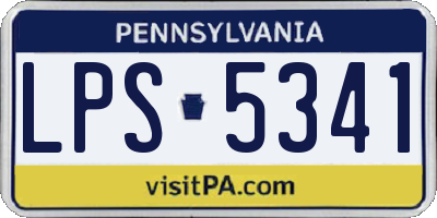 PA license plate LPS5341