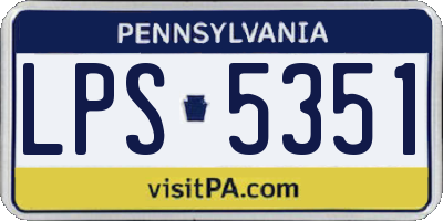 PA license plate LPS5351