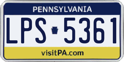 PA license plate LPS5361