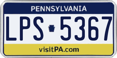 PA license plate LPS5367