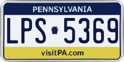 PA license plate LPS5369