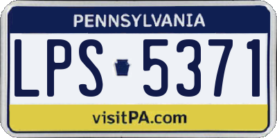 PA license plate LPS5371