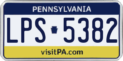 PA license plate LPS5382
