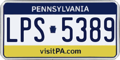 PA license plate LPS5389