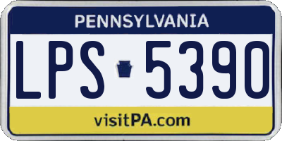 PA license plate LPS5390