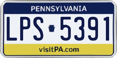 PA license plate LPS5391