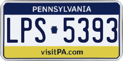 PA license plate LPS5393