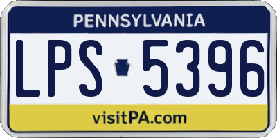 PA license plate LPS5396