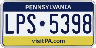PA license plate LPS5398