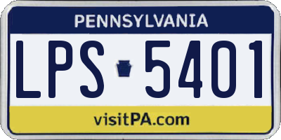 PA license plate LPS5401