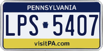 PA license plate LPS5407